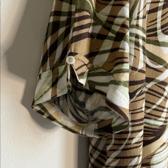 Cubavera Men's Brown and Cream Casual Shirt - Picture 4 of 5